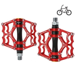 HWHSZ Mountain Bike Pedal HWHSZ Bike Pedals, 3 Bearing Mountain Bike Pedals Ultralight Aluminum Alloy CNC Cycling Sealed Flat Pedals BMX MTB Cycling Bicycle Accessories, 1Pair, A
