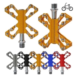 HWHSZ Mountain Bike Pedal HWHSZ Bike Pedals, 3 Bearings Mountain Bike Pedals Platform Bicycle Flat Alloy Pedals 9 / 16" Pedals Non-Slip Aluminum Alloy Flat Pedals BMX MTB Cycling Bicycle Accessories, 1Pair, D