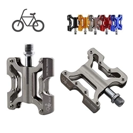 HWHSZ Mountain Bike Pedal HWHSZ Bike Pedals, Mountain Bike Pedals, 3 Bearing Mountain Bike Pedals Ultralight Aluminum Alloy CNC Cycling Sealed Flat Pedals BMX MTB Cycling Bicycle Accessories, 1Pair, E