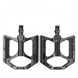 HWQJR Bicycle Pedals, M28 Aluminum Alloy Mountain Bike Wide-Faced Pedals with 3 Bearings DU Bearing Suitable for Bicycles/Mountain Bikes, Black,Black,M68