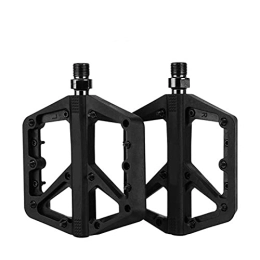 HWQJR Spares HWQJR Bicycle Pedals, Mountain Bike Nylon Bearing Pedals, Wide-Face Bearing Riding Pedals, Suitable for Bicycles / Mountain Bikes, Black, black
