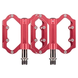 HWQJR Mountain Bike Pedal HWQJR Mountain Bike Pedal, Aluminum Alloy 3 Palin Bearing Pedal CNC Bicycle Accessories, Suitable for Mountain Bike / Bicycle, Black, red