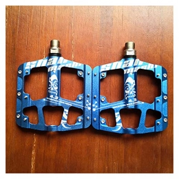 HXYIYG Mountain Bike Pedal HXYIYG Bike Pedals, Road Bike Pedals Aluminum Alloy Sealed 3 Bearing Anti-slip Bicycle Pedals Flat Foot Ultralight Mountain Bike Pedals MTB Bicycle Parts (Color : Blue)