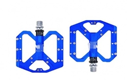 HYE Mountain Bike Pedal HYE XINGSTOR 2021 New Mountain Non-Slip Bike Pedals Platform Bicycle Flat Alloy Pedals 9 / 16" 3 Bearings Fit For Road MTB Fixie Bikes (Color : DBAXDWRV-BLUE)