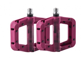 HYE Spares HYE XINGSTOR Bicycle Nylon Pedal Ultralight Nylon MTB Pedals Bearing Anti-slip 9 / 16 inch Mountain Bike Cleats Pedal Bicycle Accessories Parts (Color : Purple)