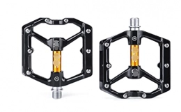 HYE Mountain Bike Pedal HYE XINGSTOR Mountain Bike Road Bike Pedal Wear-resistant Non-slip Aluminum Alloy Pedal with Reflector Bicycle Accessories (Color : Black yellow)