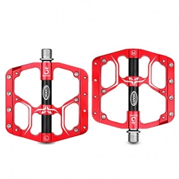 HYISHION Mountain Bike Pedal HYISHION Bike Pedals 9 / 16 Cool Looking Great Performance Sealed Bearing Mountain Bicycle Pedals Aluminum Alloy Road Bike Pedals, Red