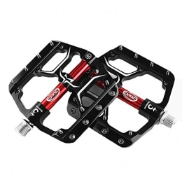 HYISHION Spares HYISHION Mountain Bike Pedals Aluminum Alloy Road Bike Platform Pedals with 14 Anti-Skid Pins Off-Road Bike Pedals with Waterproof And Dustproof Functions, Black