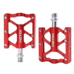 HYJSA Spares HYJSA Bike Pedals Cr-Mo CNC Machined Lightweight Aluminum for Bicycle Mountain Bike / MTB Road Bike Fixed Gear Bicycle Sealed Bearing Pedals 9 / 16 inch, Red