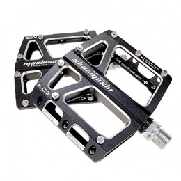 HYJSA Mountain Bike Pedal HYJSA Mountain bike pedal bicycle, 3 bearing Wide and flat bicycle pedals New Aluminum Antiskid Durable MTB BMX Cycling Bicycle Pedals