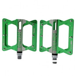 HYJSA Mountain Bike Pedal HYJSA Mountain Bike Pedals Cycling Aluminium Alloy CNC Bicycle Pedals Road Bike Pedals 9 / 16 inch, Sealed bearings, Green