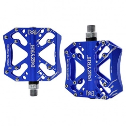 HYJSA Mountain Bike Pedal HYJSA Mountain Bike Pedals Flat and Platform Pedals Lightweight Anti-Slip Durable Aluminum Alloy for Cycling Bicycle Road Bike Mountain Bike MTB BMX, Blue