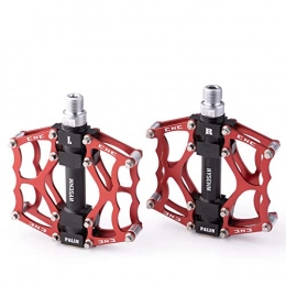 Hysenm Mountain Bike Pedal HYSENM Bike Pedals Cycling Sealed Bearing Pedals, Red