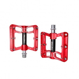 HYYSH Mountain Bike Pedal HYYSH Mountain Bike Pedal Bearing Universal Road Bicycle Accessories Non-slip Aluminum Alloy Pedal Bicycle Pedal (red) (Color : B)