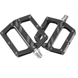 IDWT Bicycle Pedals, Durable Aluminum Alloy Wide Platform High Strength Pedal, for Road Bike Mountain Bike(black)