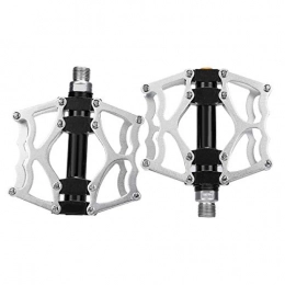 iFCOW Spares iFCOW 1 Pair Aluminium Alloy Mountain Bike Road Bicycle Lightweight Pedals Replacement (Silver)