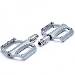 IIIL Mountain Bike Pedal IIIL Bicycle Pedal with Pedal Extender, Road Bike Pedals Aluminum Alloy, Mountain Bike Pedal with Removable Anti-Skid Nails, silver