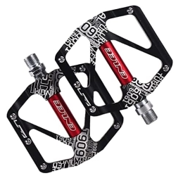 INOOMP Mountain Bike Pedal INOOMP 2pcs Pedals for Bmx Platform Metal Alloy Aluminum Duty Road Flat Replacement Treadles Black Non- slip Mtb Professional Mountain Bike Pedal Accessory Universal Heavy Stable