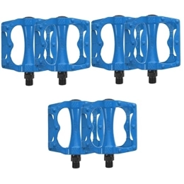 INOOMP Mountain Bike Pedal INOOMP 6 Pcs Bicycle Pedals Bike Pedals Cycling Accessories Replacement Bike Pedals Pedals for Bikes Pedal for Bike Sky-blue Aluminum Alloy Mountain Bike Component Metal Bike Pedals