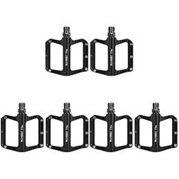 INOOMP Spares INOOMP 6 pcs Slip Accessories Alloy Parts Platform Non-slip Pedals Aluminium Bike Flat Road Reusbale Anti Quick for Skid Cycling Non- Mountain Replacement Release Black Lightweight