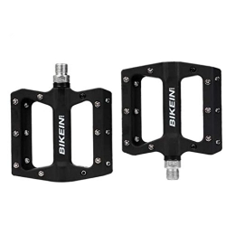 JHYS Spares JHYS Anti-Slip Durable Bicycle Pedals, 1 Pair Mountain Bike Pedals Bearings Anti-Skid Bicycle Flat Pedals Multi-Colors Sports Ultralight Bicycle Accessories (Black Nylon Fiber)