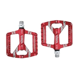 JHYS Spares JHYS Anti-Slip Durable Bicycle Pedals, 1Pair Ultra-Light Bicycle Road Mountain Bike Pedals Aluminum Alloy Anti-Slip Universal Bicycle Pedals For Bike Accessories (Red)