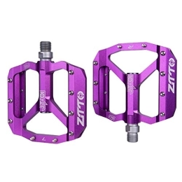 JHYS Spares JHYS Anti-Slip Durable Bicycle Pedals, Flat Bike Pedals Road Bicycle Pedals Mountain Bike Pedals Wide Platform pedales Bike Pedal Bike Accessories (Purple)