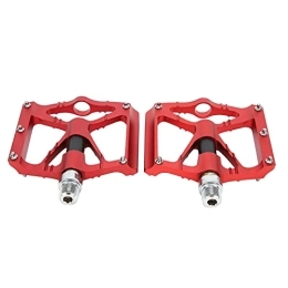 Jiawu Spares Jiawu Mountain Bike Pedals, Non‑Slip Pedals Lighter Weight Strong and Durable with Stainless Steel Anti‑skid Nails Grab for Riding(red)