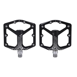 JINDI Mountain Bike Pedal JINDI Mountain Bike Pedals, Non Slip Bike Bearing Pedals Corrosion Resistance Impact Resistance Scratch Resistance High Strength for City Bikes for Folding Bikes(Black)