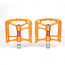 JINGJIE Spares JINGJIE Mountain Bike Pedal, Bike Pedals Sealed Bearing Bicycle Pedals for BMX Road MTB Bicycle, Yellow