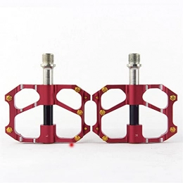 JINSP Mountain Bike Pedal JINSP Bicycle pedals, A pair of bicycle pedals, aluminum alloy bicycle pedals, mountain bike pedals road bicycle pedals. (Color : Red)