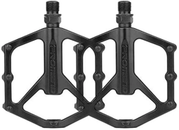 JJJ Spares JJJ 1 Pair Mountain Bike Pedal Metal Bicycle Platform Flat Pedals Bike Part Accessories (Black)