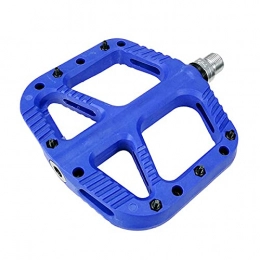 JKGHK Bike Pedal with 4 Styles of Nylon Fiber Pedals High Strength Mountain Bike Accessories, Detachable,Blue