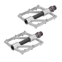 Jopwkuin Spares Jopwkuin Mountain Bike Pedals, Labor‑saving Smoothly Wear‑resistant Bicycle Flat Pedals for Road Mountain BMX MTB Bike(Titanium)