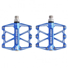JSX Spares JSX 4 Bearings Ultralight Aluminum Bike Pedals, 9 / 16" Thread Spindle Non-Slip Aluminum Alloy Pedals for Road BMX MTB Fixie Bikes, Blue