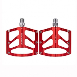 JTSYUXN Mountain Bike Pedal JTSYUXN Bicycle Pedals, Aluminum Mountain Bike Pedals with Anti-Slip Durable Sealed Bearing Axle for Mountain Bike BMX MTB Road Bicycle (Color : Red)