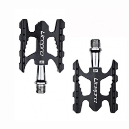 JTSYUXN Spares JTSYUXN Mountain Bike Pedals Lightweight Bicycle Cycling Pedals Aluminum Antiskid Bicycle Road Bike Hybrid Pedals for Mountain Bike Road Vehicles and Folding (Color : Black)