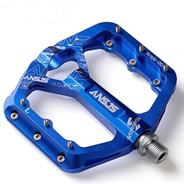 JTXQSI Mountain Bike Pedal JTXQSI Bicycle Pedal, Bearing Mountain Bike Pedal Platform Bicycle Flat Alloy Pedal (Color : 3 Bearings-Blue)