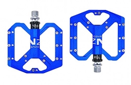 JTXQSI Mountain Bike Pedal JTXQSI Bicycle Pedal Flat Foot Ultra Light Mountain Bike Pedal Mountain Bike Aluminum Alloy Seal 3 Bearing Anti-slip Bicycle Pedal Bicycle Parts (Color : Blue)