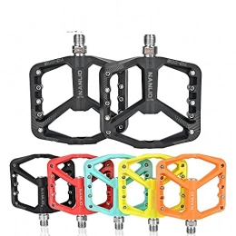 JTXQSI Mountain Bike Pedal JTXQSI Bicycle Pedal, Mountain Bike Bicycle Pedal Bicycle Nylon Fiber Bearing Pedal (Color : MG005 red)