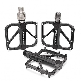 JTXQSI Mountain Bike Pedal JTXQSI Bicycle Pedals, A Pair Of Bicycle Flat Pedals Replacement Aluminum Steel Black Quick Release Non-slip Mountain Bike Road Bike Parts