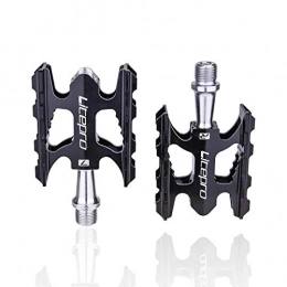JTXQSI Mountain Bike Pedal JTXQSI Bicycle Pedals, Flat Bicycle Pedals, Road Bearings, Bicycle Pedals, Mountain Bike Pedals, Wide Platform Aluminum Pedals (Color : 2 black)