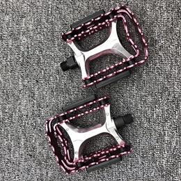 JTXQSI Mountain Bike Pedal JTXQSI Bicycle Pedals, Mountain Bike Aluminum Alloy Powder Black Pedal Bicycle Parts (Color : Pink)