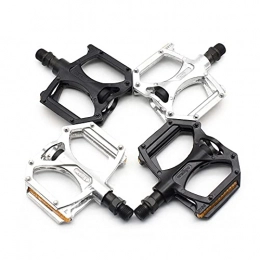 JTXQSI Mountain Bike Pedal JTXQSI Mountain Bike Pedals, Aluminum Alloy Bicycle Pedals, Bearing Ultra-light Pedals (Color : Silver)