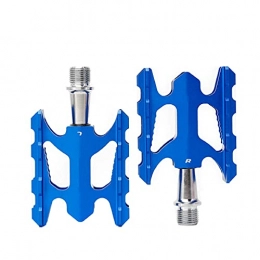JXS Mountain Bike Pedal JXS Mountain Bike Aluminum Pedals, Lightweight Bicycle Pedals, DU Bearings, General Bicycle Accessories, Blue