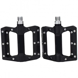 JZQJ Spares JZQJ Nylon Fiber Bearing Pedals for Mountain Bikes, Bicycles, Bicycles, Dead Fly Palin Non-slip Big Foot Pedals SG-12B pedal black