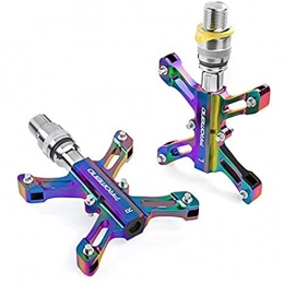JZTOL Mountain Bike Pedal JZTOL MTB Bicycle Pedals Aluminum Alloy Colorful Electroplating Quick Release Folding Bicycle Recreational Vehicle Pedal