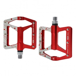 kaige Mountain Bike Pedal kaige Mountain Bike Pedals Flat Bicycle Pedals 9 / 16 Lightweight Road Bike Pedals Carbon Fiber Sealed Bearing Flat Pedals for MTB WKY (Color : Red)