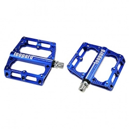 KANGJIABAOBAO Spares KANGJIABAOBAO Bicycle Pedal Outdoor Fashion Mountain Bike Pedals 1 Pair Aluminum Alloy Antiskid Durable Bike Pedals Surface For Road BMX MTB Bike 6 Colors (SMS-leoprard) Bike Pedals, (Color : Blue)