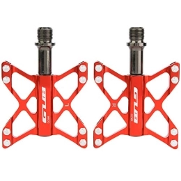 Kays Spares Kays Lightweight Mountain Bike Pedal Aluminium Alloy BMX / MTB Bike Pedal Replacement Accessories - Red